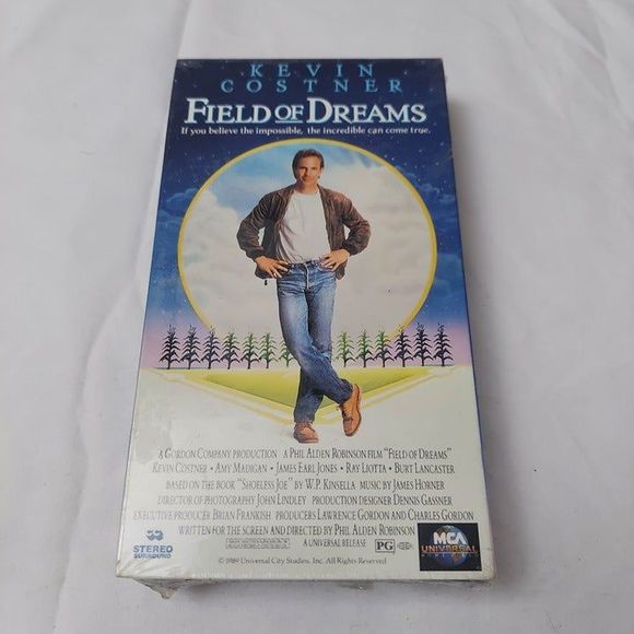 Field of Dreams VHS Sealed New Universal Watermark Kevin Costner Factory Sealed - Picture 1 of 7